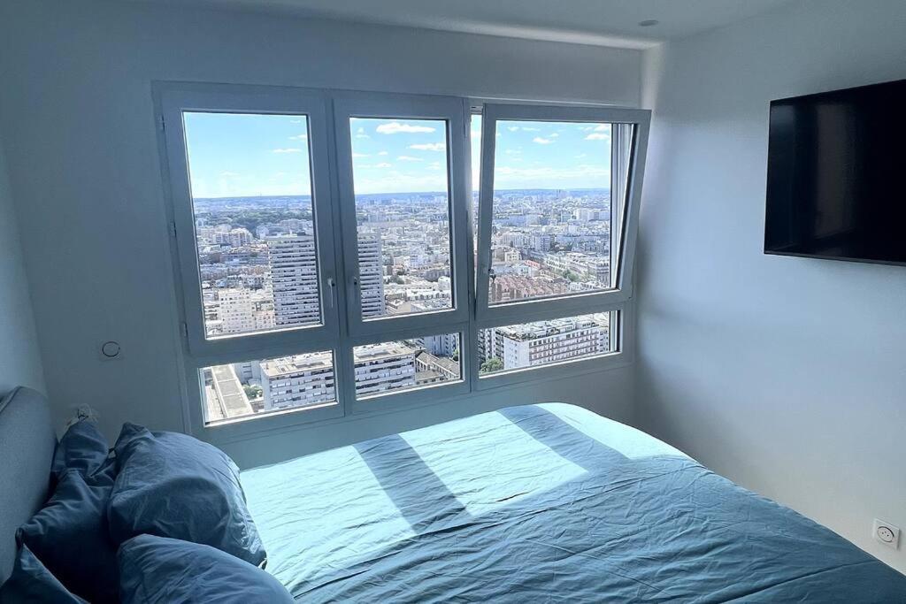 Nice Apartment With Amazing View Of Paris + Parking Exteriör bild