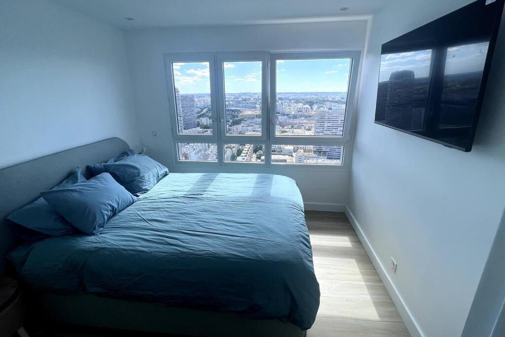 Nice Apartment With Amazing View Of Paris + Parking Exteriör bild
