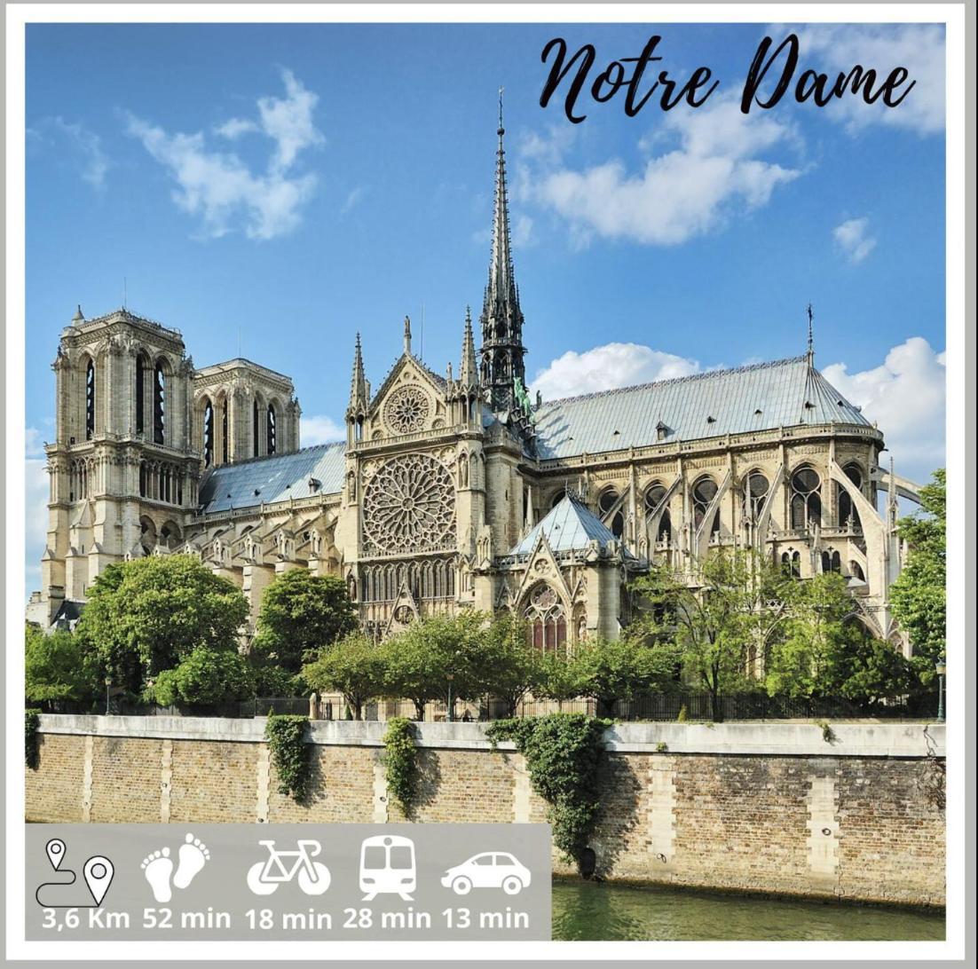 Nice Apartment With Amazing View Of Paris + Parking Exteriör bild